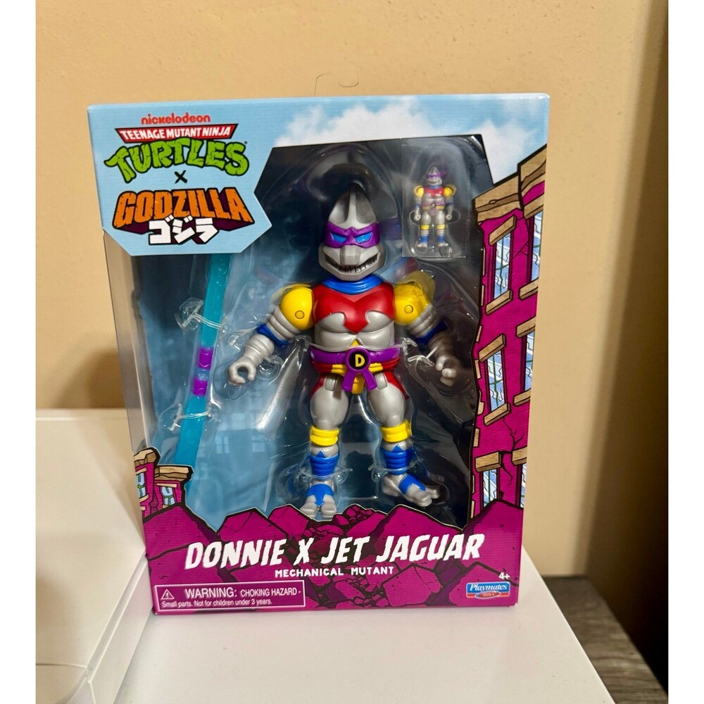 2026 Teenage Mutant Ninja Turtles X Godzilla Donnie Jet Jaguar New In Box.